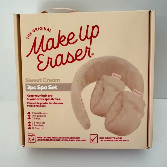 NWT The Original MakeUp Eraser Drip Eraser 3 Piece Spa Set in Sweet Cream SEALED - Picture 12 of 14
